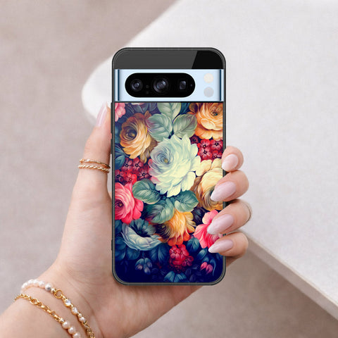 Google Pixel 8 Pro Cover - Floral Series 2 - HQ Ultra Shine Premium Infinity Glass Soft Silicon Borders Case