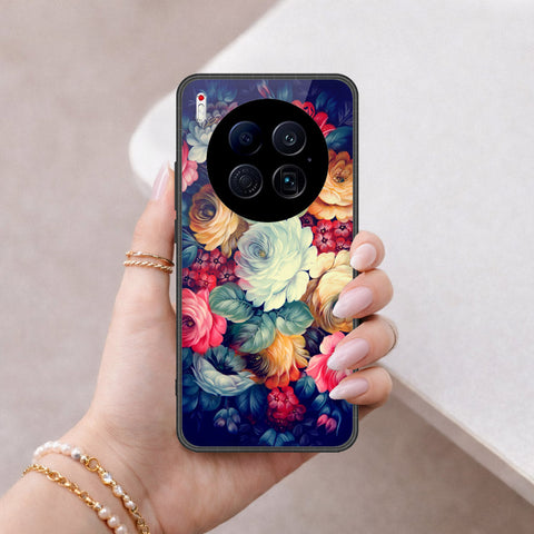 Tecno Camon 40 Premier 4G Cover - Floral Series 2 - HQ Ultra Shine Premium Infinity Glass Soft Silicon Borders Case