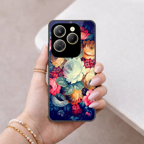 Tecno Spark 20 Pro Cover - Floral Series 2 - HQ Ultra Shine Premium Infinity Glass Soft Silicon Borders Case