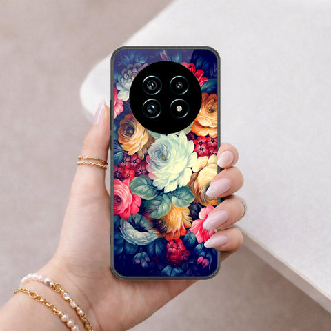 Realme 13 Plus 5G Cover - Floral Series 2 - HQ Ultra Shine Premium Infinity Glass Soft Silicon Borders Case