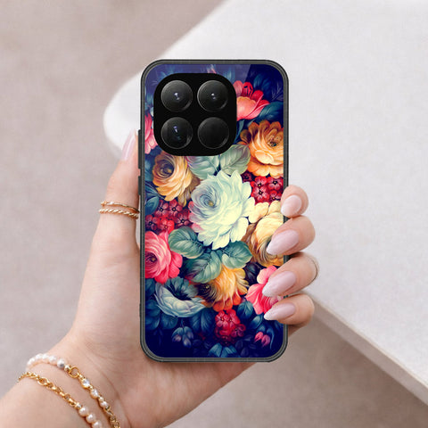 Xiaomi 15t - Floral Series 2 - HQ Ultra Shine Premium Infinity Glass Soft Silicon Borders Case