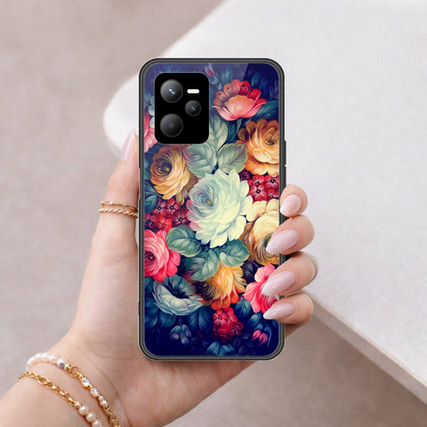 Realme Narzo 50A Prime Cover - Floral Series 2 - HQ Ultra Shine Premium Infinity Glass Soft Silicon Borders Case
