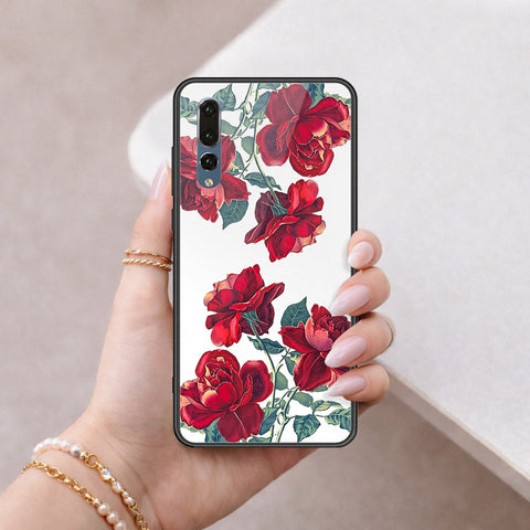 Huawei P20 Pro Cover - Floral Series 2 - HQ Ultra Shine Premium Infinity Glass Soft Silicon Borders Case