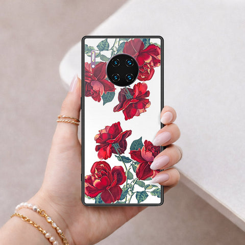 Huawei Mate 30 Pro Cover - Floral Series 2 - HQ Ultra Shine Premium Infinity Glass Soft Silicon Borders Case