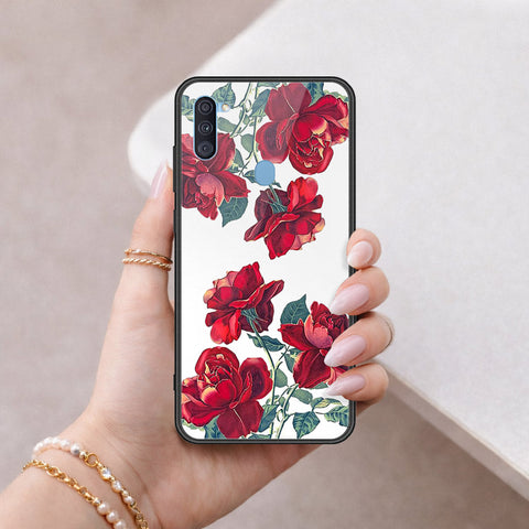 Samsung Galaxy M11 Cover - Floral Series 2 - HQ Ultra Shine Premium Infinity Glass Soft Silicon Borders Case