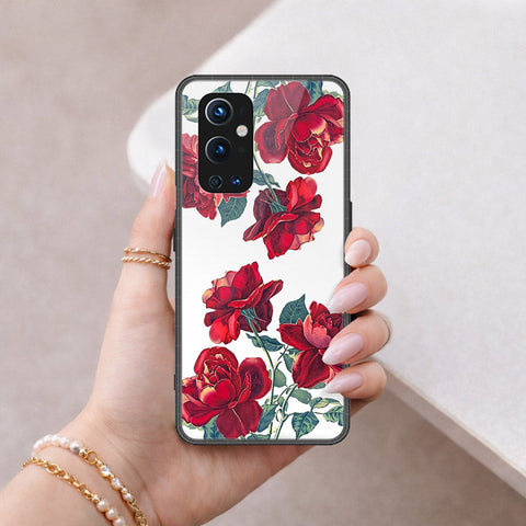 OnePlus 9 Pro Cover - Floral Series 2 - HQ Ultra Shine Premium Infinity Glass Soft Silicon Borders Case