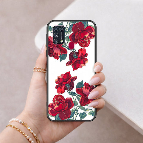 Samsung Galaxy F41 Cover - Floral Series 2 - HQ Ultra Shine Premium Infinity Glass Soft Silicon Borders Case