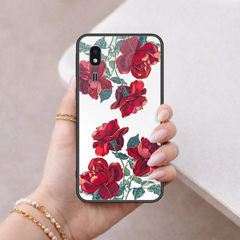 Samsung Galaxy A2 Core Cover - Floral Series 2 - HQ Ultra Shine Premium Infinity Glass Soft Silicon Borders Case