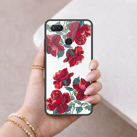 Xiaomi Mi 8 Lite Cover - Floral Series 2 - HQ Ultra Shine Premium Infinity Glass Soft Silicon Borders Case