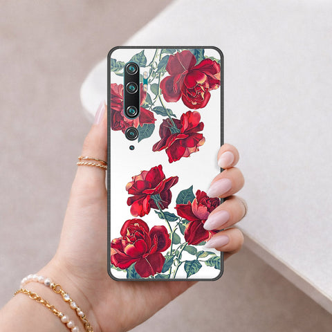 Xiaomi Mi CC9 Pro Cover - Floral Series 2 - HQ Ultra Shine Premium Infinity Glass Soft Silicon Borders Case