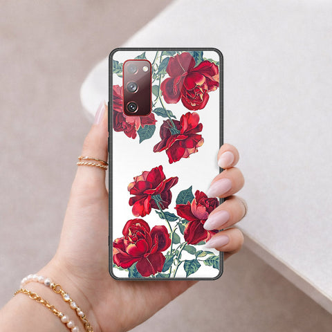 Samsung Galaxy S20 FE Cover - Floral Series 2 - HQ Ultra Shine Premium Infinity Glass Soft Silicon Borders Case