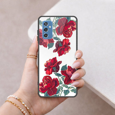 Samsung Galaxy M52 5G Cover - Floral Series 2 - HQ Ultra Shine Premium Infinity Glass Soft Silicon Borders Case