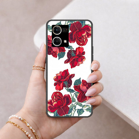 Oppo Reno 7 4G Cover - Floral Series 2 - HQ Ultra Shine Premium Infinity Glass Soft Silicon Borders Case