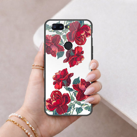OnePlus 5T Cover - Floral Series 2 - HQ Ultra Shine Premium Infinity Glass Soft Silicon Borders Case