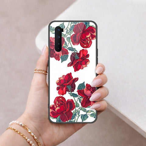 OnePlus Nord Cover - Floral Series 2 - HQ Ultra Shine Premium Infinity Glass Soft Silicon Borders Case