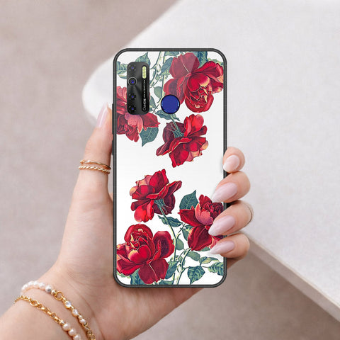 Infinix Hot 7 Lite Cover - Floral Series 2 - HQ Ultra Shine Premium Infinity Glass Soft Silicon Borders Case