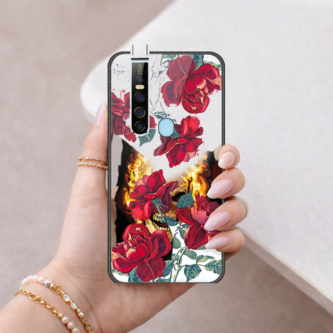 Tecno Camon 15 Premier Cover - Floral Series 2 - HQ Ultra Shine Premium Infinity Glass Soft Silicon Borders Case