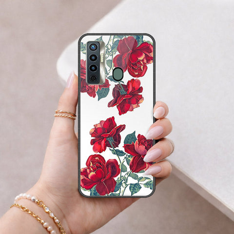 Tecno Camon 17 Cover - Floral Series 2 - HQ Ultra Shine Premium Infinity Glass Soft Silicon Borders Case