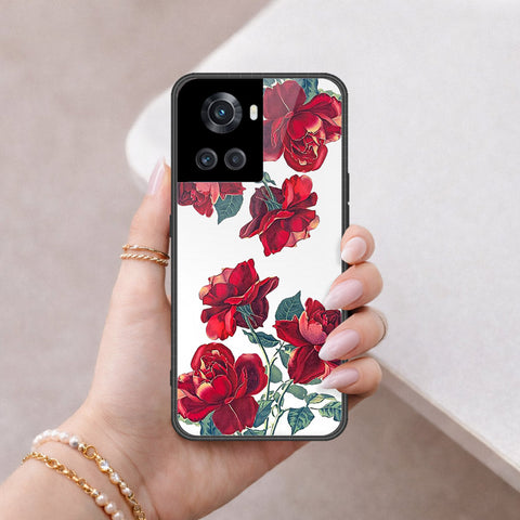 OnePlus 10R Cover - Floral Series 2 - HQ Ultra Shine Premium Infinity Glass Soft Silicon Borders Case