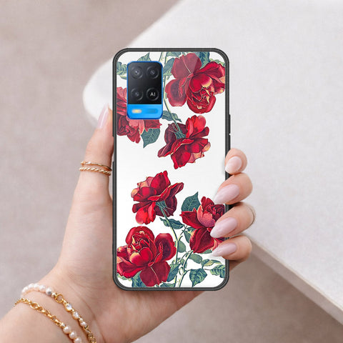 Oppo A54 4G Cover - Floral Series 2 - HQ Ultra Shine Premium Infinity Glass Soft Silicon Borders Case