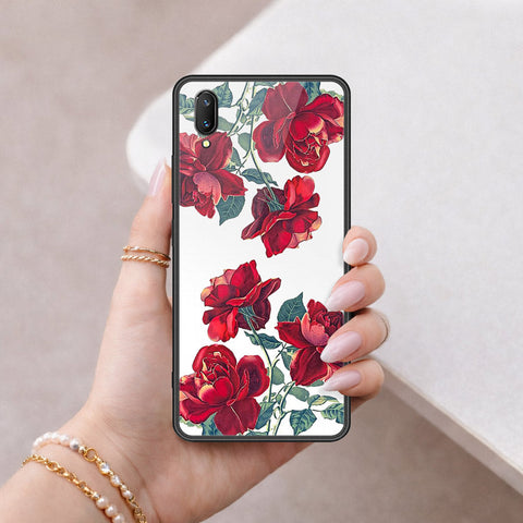 Vivo X21s Cover - Floral Series 2 - HQ Ultra Shine Premium Infinity Glass Soft Silicon Borders Case