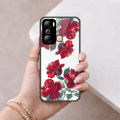 Infinix Hot 20i Cover - Floral Series 2 - HQ Ultra Shine Premium Infinity Glass Soft Silicon Borders Case