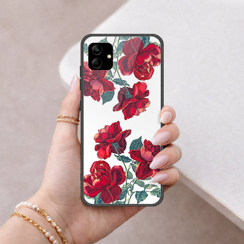 Samsung Galaxy A04e Cover - Floral Series 2 - HQ Ultra Shine Premium Infinity Glass Soft Silicon Borders Case