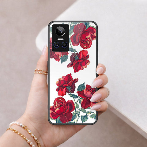 Realme GT Neo 3 Cover - Floral Series 2 - HQ Ultra Shine Premium Infinity Glass Soft Silicon Borders Case