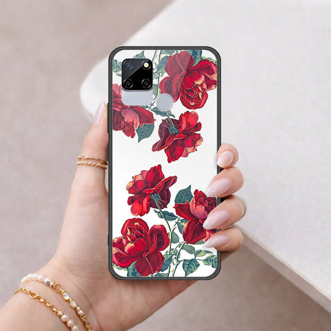 Realme C12 Cover - Floral Series 2 - HQ Ultra Shine Premium Infinity Glass Soft Silicon Borders Case