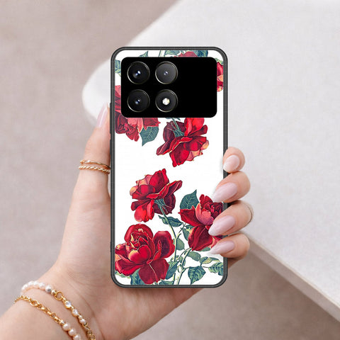 Xiaomi Poco F6 Pro Cover - Floral Series 2 - HQ Ultra Shine Premium Infinity Glass Soft Silicon Borders Case