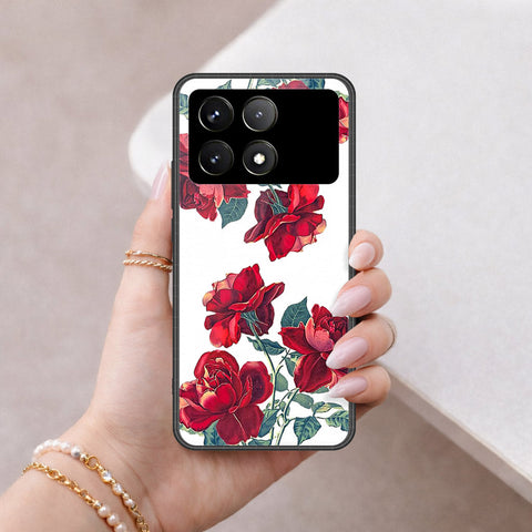 Xiaomi Poco X6 Pro Cover - Floral Series 2 - HQ Ultra Shine Premium Infinity Glass Soft Silicon Borders Case