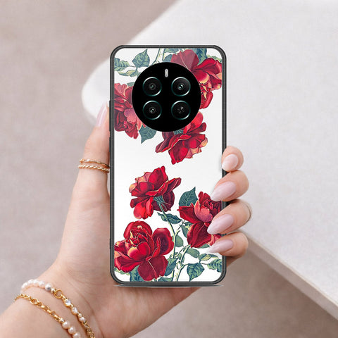 Realme 12 4GCover - Floral Series 2 - HQ Ultra Shine Premium Infinity Glass Soft Silicon Borders Case