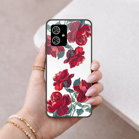 Motorola Moto G64 Cover - Floral Series 2 - HQ Ultra Shine Premium Infinity Glass Soft Silicon Borders Case