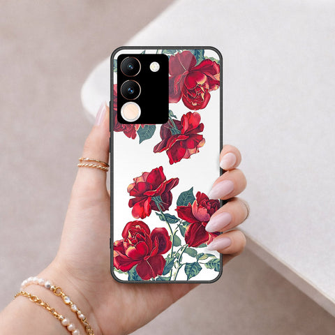 Vivo Y200 5G Cover - Floral Series 2 - HQ Ultra Shine Premium Infinity Glass Soft Silicon Borders Case