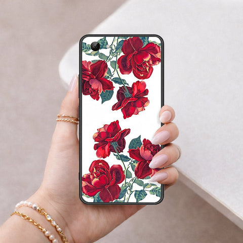 Vivo Y81 Cover - Floral Series 2 - HQ Ultra Shine Premium Infinity Glass Soft Silicon Borders Case