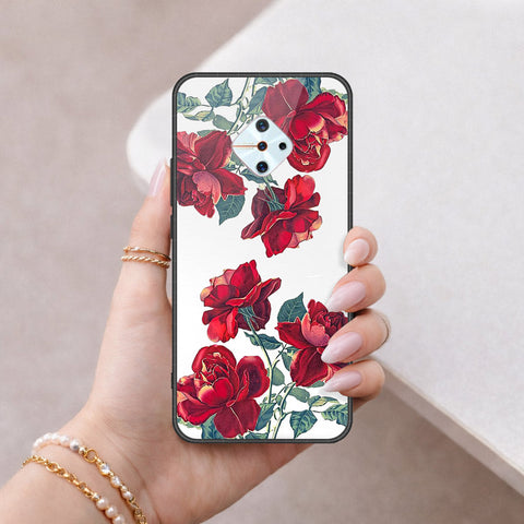 Vivo Y9s Cover - Floral Series 2 - HQ Ultra Shine Premium Infinity Glass Soft Silicon Borders Case