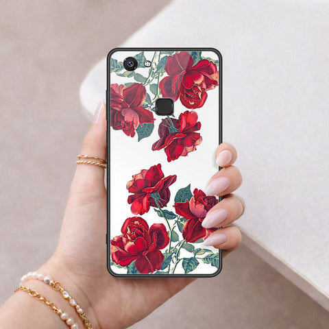 Vivo Y75 Cover - Floral Series 2 - HQ Ultra Shine Premium Infinity Glass Soft Silicon Borders Case