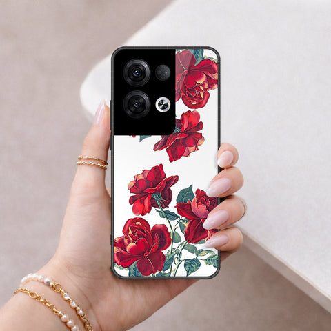 Oppo Reno 8 Pro Plus Cover - Floral Series 2 - HQ Ultra Shine Premium Infinity Glass Soft Silicon Borders Case