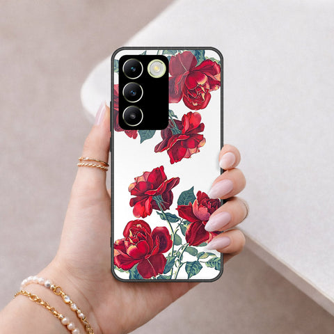 Vivo Y100 4G Cover - Floral Series 2 - HQ Ultra Shine Premium Infinity Glass Soft Silicon Borders Case