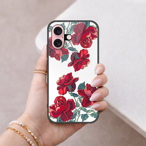 iPhone 16 - Floral Series 2 - HQ Ultra Shine Premium Infinity Glass Soft Silicon Borders Case