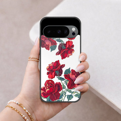 Google Pixel 9 Pro XL Cover - Floral Series 2 - HQ Ultra Shine Premium Infinity Glass Soft Silicon Borders Case