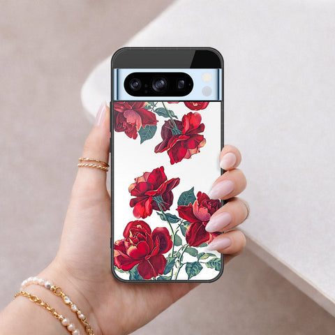 Google Pixel 8 Pro Cover - Floral Series 2 - HQ Ultra Shine Premium Infinity Glass Soft Silicon Borders Case