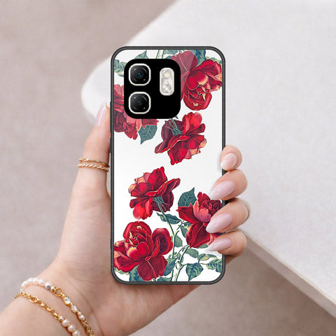 Infinix Smart 9 Cover - Floral Series 2 - HQ Ultra Shine Premium Infinity Glass Soft Silicon Borders Case
