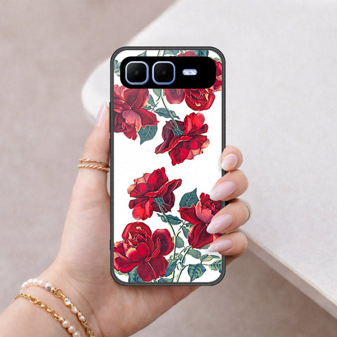 Infinix Smart 10 Plus Cover - Floral Series 2 - HQ Ultra Shine Premium Infinity Glass Soft Silicon Borders Case