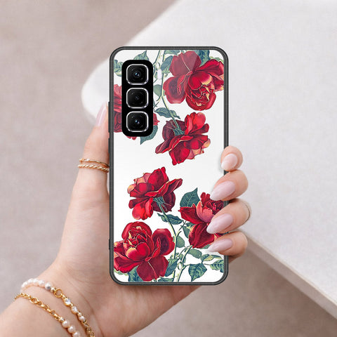 Infinix Hot 50 Pro Plus Cover - Floral Series 2 - HQ Ultra Shine Premium Infinity Glass Soft Silicon Borders Case