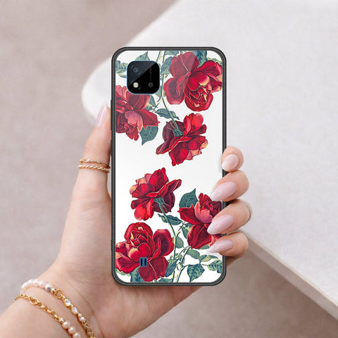 Realme C20A Cover - Floral Series 2 - HQ Ultra Shine Premium Infinity Glass Soft Silicon Borders Case