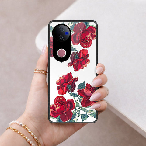 Vivo V50e Cover - Floral Series 2 - HQ Ultra Shine Premium Infinity Glass Soft Silicon Borders Case