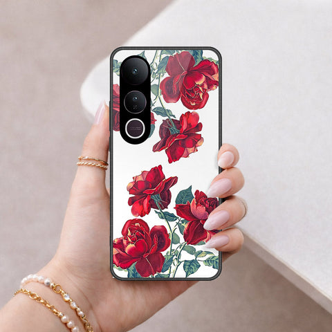 Vivo V50 Lite Cover - Floral Series 2 - HQ Ultra Shine Premium Infinity Glass Soft Silicon Borders Case