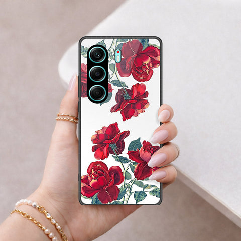 Tecno Camon 40 Pro Cover - Floral Series 2 - HQ Ultra Shine Premium Infinity Glass Soft Silicon Borders Case