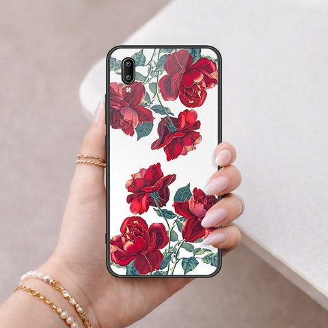 Vivo Y91 (Without Logo Hole) Cover - Floral Series 2 - HQ Ultra Shine Premium Infinity Glass Soft Silicon Borders Case